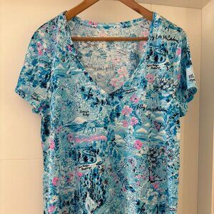 NEW LILLY PULITZER ETTA LILLY LOVES NORTH CARLOLINA TOP SIZES  S / M / L / XL